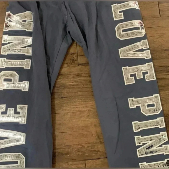 PINK VS HTF RARE BLING SWEATSHIRT/ JOGGERS OUTFIT SET S/M - Picture 11 of 12